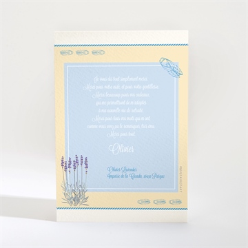 Remerciement départ à la retraite cigales et lavande - Dos de la carte