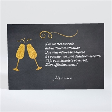 Remerciement départ à la retraite trinquons mes amis ! - Dos du faire-part