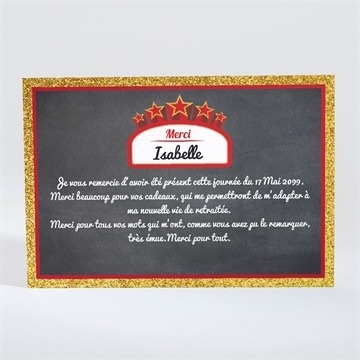 Remerciement départ à la retraite retraite jackpot - Dos du faire-part