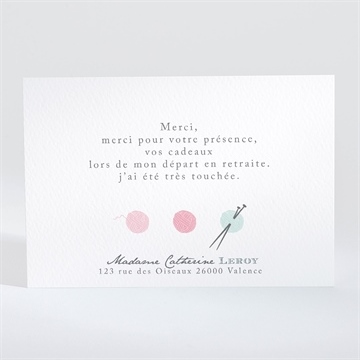 Remerciement départ à la retraite a vos pelotes! - Dos du faire-part