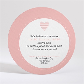 Faire-part naissance belle inscription photo - Dos du faire-part