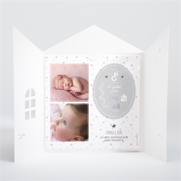 Faire-part naissance tout un monde de douceur - Intérieur de la pochette