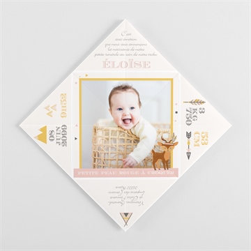 Faire-part naissance motifs géométriques - Côté droit