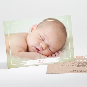 Remerciement naissance farandoles kraft photos