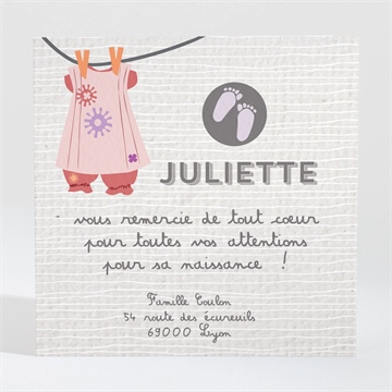 Remerciement naissance original et sympa