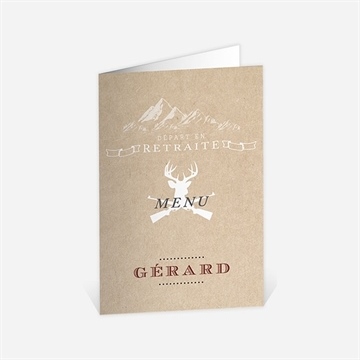 Menu départ à la retraite vive la chasse!