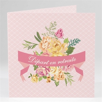 Carte invitation départ à la retraite vent printanier