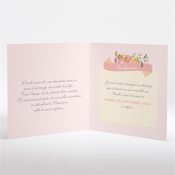 Carte invitation départ à la retraite vent printanier - Intérieur de la carte