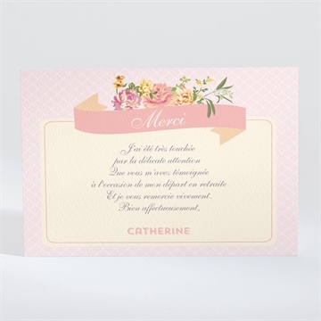 Remerciement départ à la retraite vent printanier - Dos du faire-part