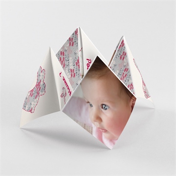 Faire-part naissance joli lapin avec photo