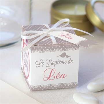 Boîte à dragées - cube