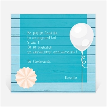 Carte anniversaire carte anniversaire - Dos de la carte