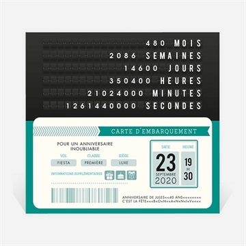 Carte anniversaire carte anniversaire - Dos de la carte