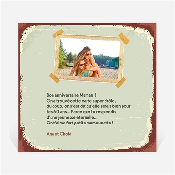 Carte anniversaire carte anniversaire - Dos de la carte