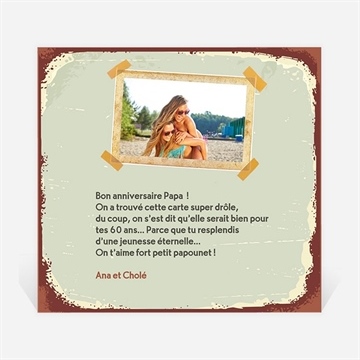 Carte anniversaire carte anniversaire - Dos de la carte