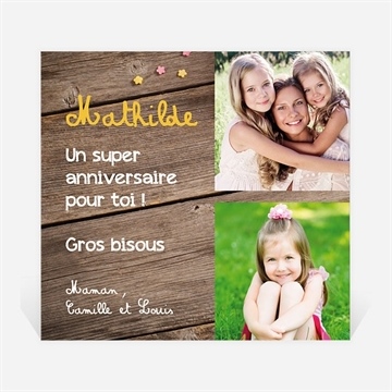 Carte anniversaire carte anniversaire - Dos de la carte