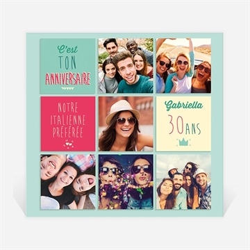 Carte anniversaire carte anniversaire - Dos de la carte