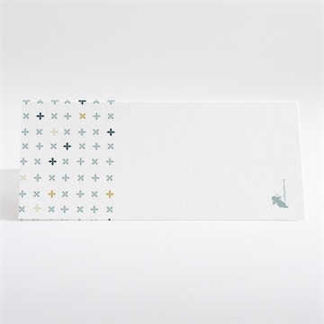 Marque-place communion ambiance art déco - Dos du marque-place