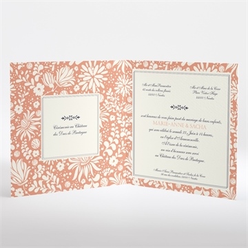 Faire-part mariage liberty - Intérieur du faire-part