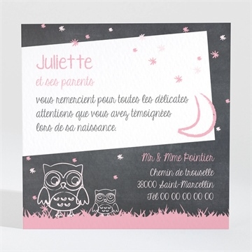 Remerciement naissance elle est si chouette!