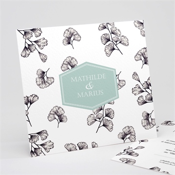 Faire-part mariage univers retro