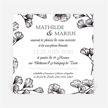Carton d'invitation mariage univers retro