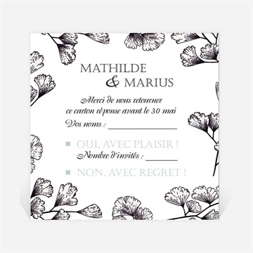 Carton réponse mariage univers retro