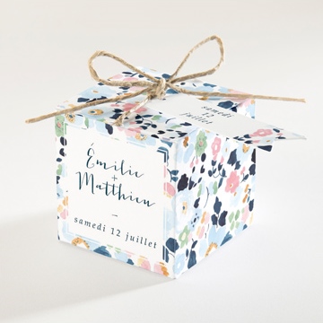 Boîte de dragées mariage liberty chic