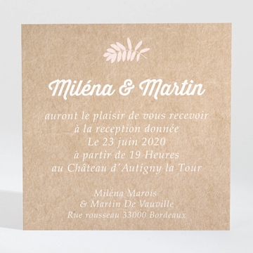 Carton d'invitation mariage kraft multi photos