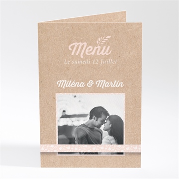 Menu mariage kraft multi photos