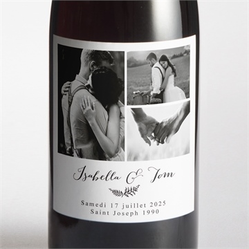 Etiquette de bouteille mariage amour toujours