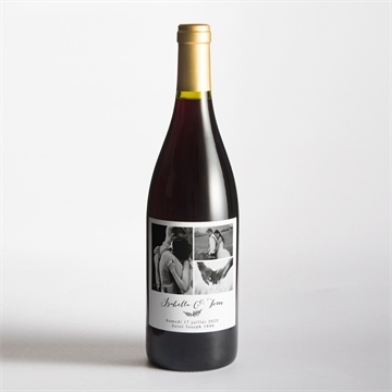 Etiquette de bouteille mariage amour toujours - Mise en situation