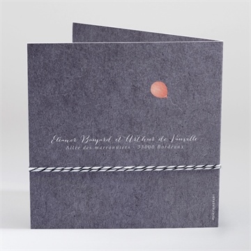 Faire-part mariage voiture classique - Dos du faire-part