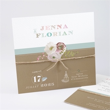 Faire-part mariage naturel
