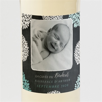 Etiquette de bouteille naissance ardoise vintage original