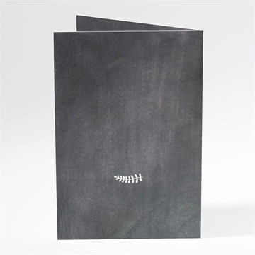 Menu mariage annonce ardoisée - Dos du menu