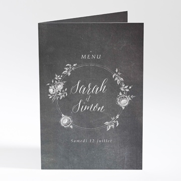 Menu mariage ardoise originale