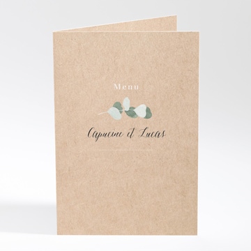 Menu mariage bel eucalyptus