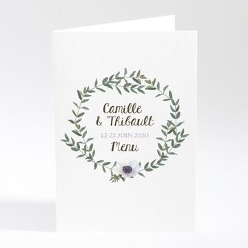 Menu mariage couronne d'olivier