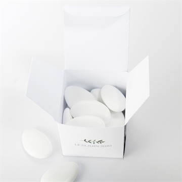 Boîte de dragées mariage couronne d'olivier - Intérieur de la boîte