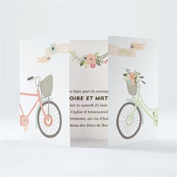 Faire-part mariage en tandem