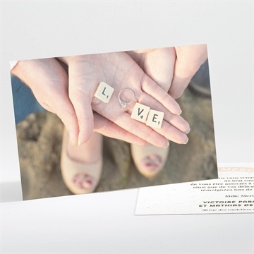 Remerciement mariage en tandem