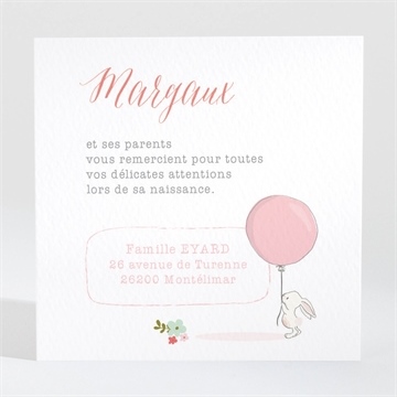 Remerciement naissance tendre guirlande