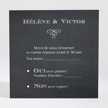 Carton réponse mariage jeu d'ardoise