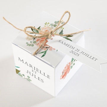 Boîte de dragées mariage belle union - Dessus de la boîte