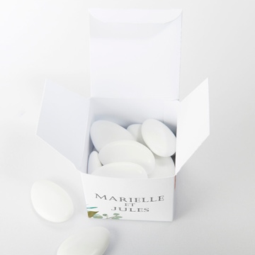 Boîte de dragées mariage belle union - Intérieur de la boîte