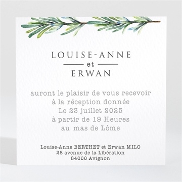 Carton d'invitation mariage poésie et photo