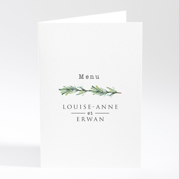 Menu mariage poésie et photo