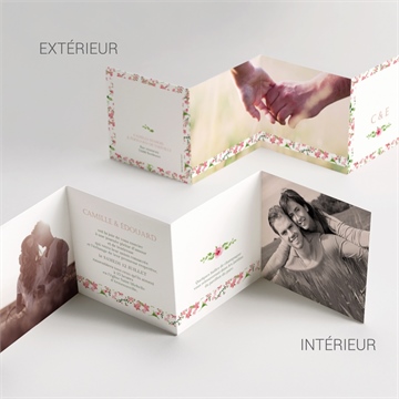 Faire-part mariage fraicheur - Vue détaillée