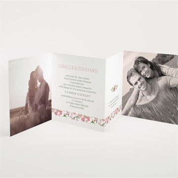 Faire-part mariage fraicheur - Intérieur du faire-part